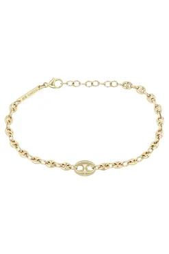 Zoe Chicco Large Link Small Mariner Chain Bracelet in Yellow Gold