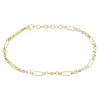 Zoe Chicco Linked Prong Diamond & Medium Paperclip Rolo Chain Bracelet in 14k Yellow Gold