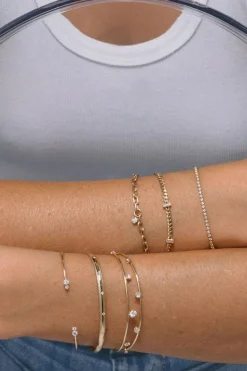 Zoe Chicco Medium Square Oval Link Dangling Diamond Bezel Bracelet in 14k Yellow Gold