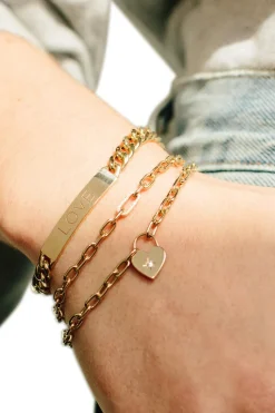 Zoe Chicco Medium Square Oval Chain Bracelet with Pavé Diamond Link in 14k Yellow gold