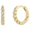 Zoe Chicco Small Hinged Huggie Earrings in Yellow Gold